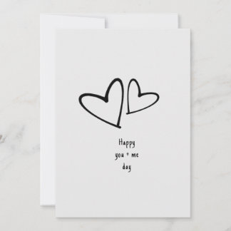 Minimalist Heart You & Me Valentine's Day Special  Holiday Card