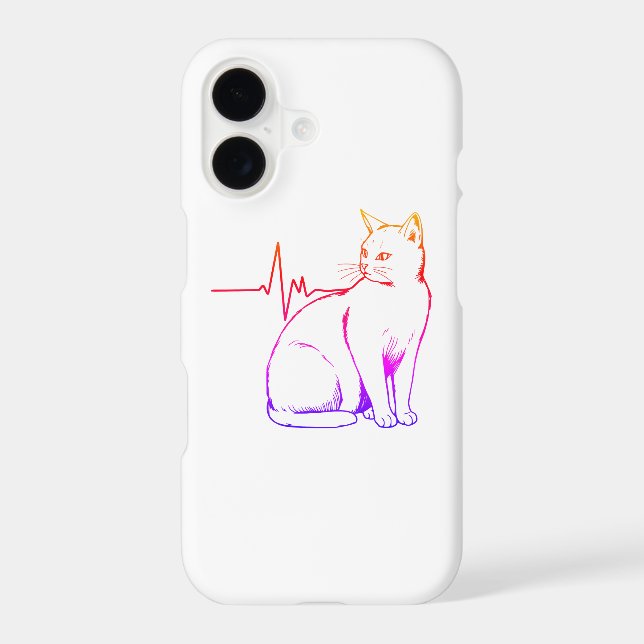 Minimalist Heartbeat Cat (Back)