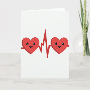 Minimalist Hearts Beat Card
