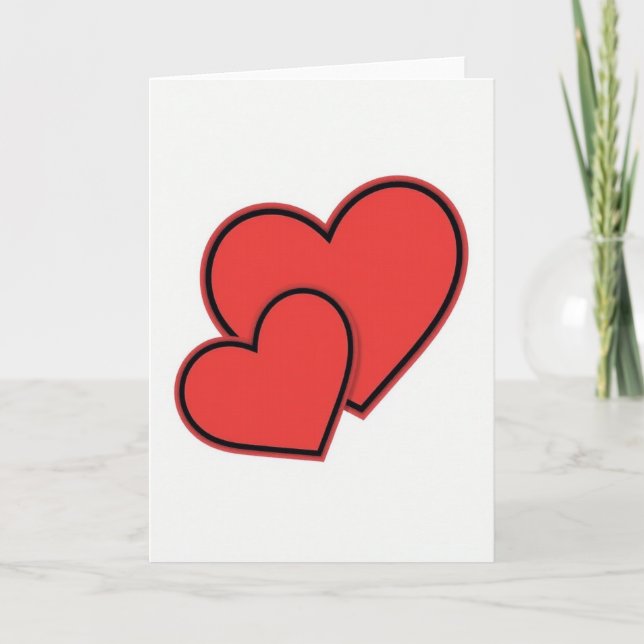 Minimalist Hearts Card (Front)