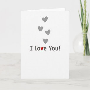 Minimalist Hearts Love Smooth Card