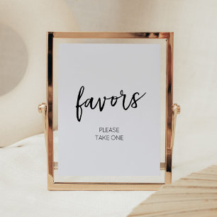 Minimalist Hello Baby Modern Favours Poster