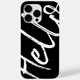 Minimalist Hello Black and White Modern Stylish Case-Mate iPhone 14 Pro Max Case