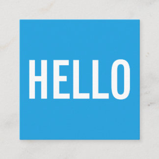 Minimalist Hello Business Cards