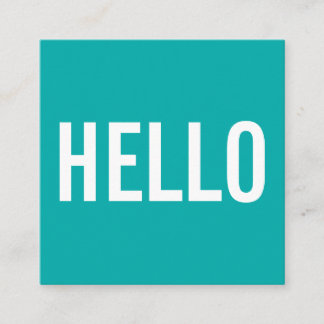 Minimalist Hello Business Cards