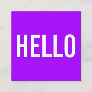 Minimalist Hello Business Cards