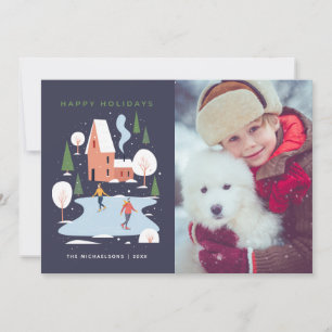 Minimalist Holiday Winter Scene Card