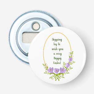 Minimalist  holiday wreaths  Crocus flowers Easter Bottle Opener