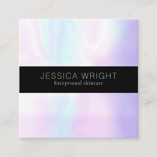 Minimalist Holographic Appointment Reminder Card (Front)