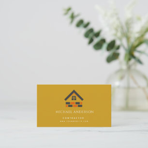 Minimalist Home Building Construction Luxe Busines Business Card