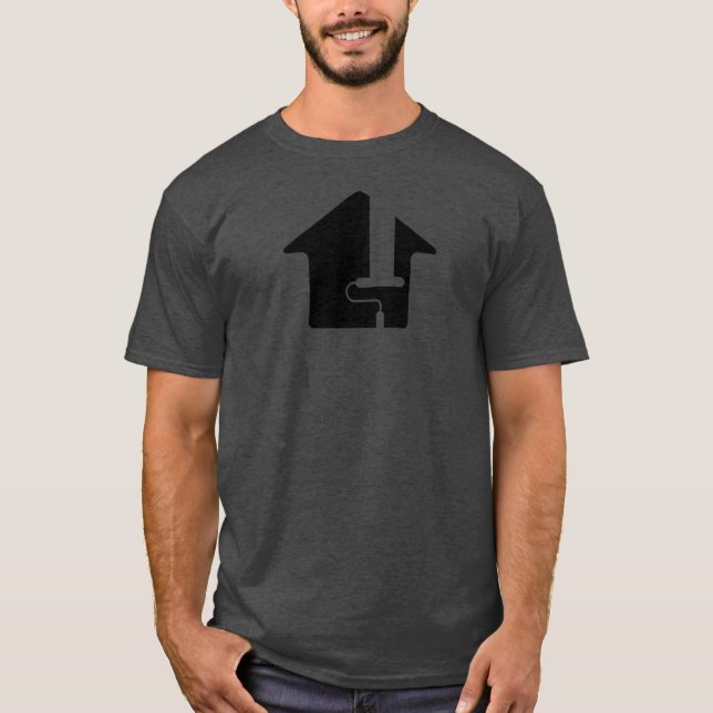 Minimalist Home Paint Roller Graphic Tee (Front)