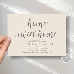 Minimalist Home Sweet Home Housewarming Party Invitation
