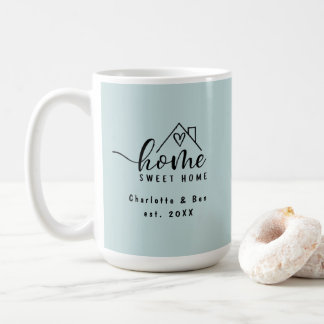 Minimalist Home Sweet Home Personalized New Home Coffee Mug
