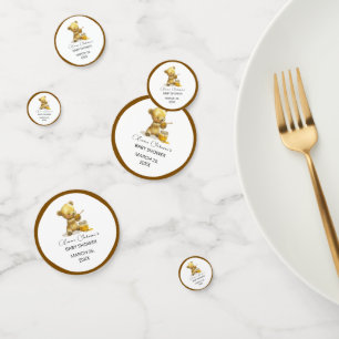 Minimalist Honey Bear Baby Shower  Confetti