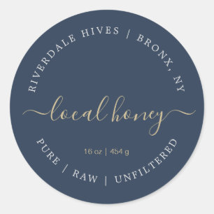 Minimalist Honey Label Pure Raw Local