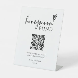 Minimalist Honeymoon Fund QR Wishing Well Sign