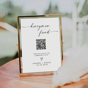 Minimalist Honeymoon Fund Sign