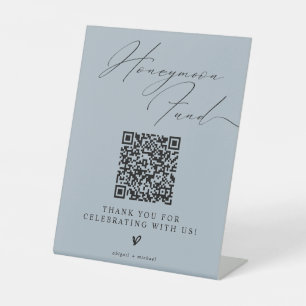 Minimalist Honeymoon Fund Sign with QR Code