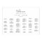 Minimalist Horizontal Alphabetical Seating Chart
