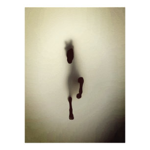 Minimalist Horse Abstract Horse Emerging from Fog Photo Print