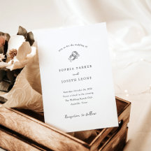 Minimalist Horseshoe | Black and White Wedding