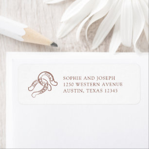 Minimalist Horseshoe Brown and White Wedding