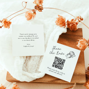 Minimalist Horseshoe QR Code Share the Love Enclosure Card