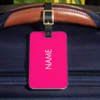 Minimalist hot pink fuchsia custom name monogram