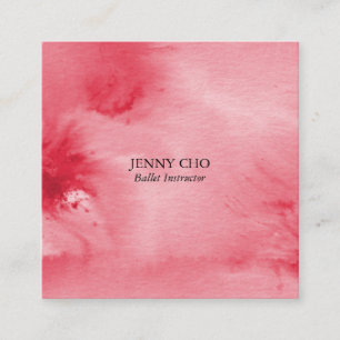 Minimalist hot pink textured business card square