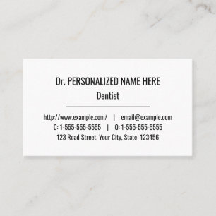 Minimalist, Humble Business Card