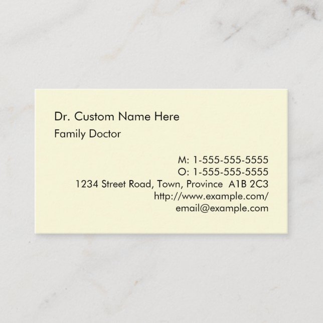 Minimalist, Humble Business Card (Front)
