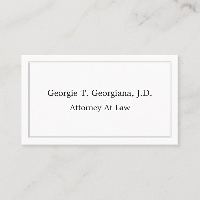 Minimalist & Humble Professional Business Card (Front)