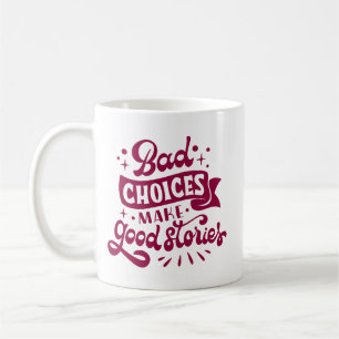 Minimalist Humor Bold White Quote Vibrant Magenta  Coffee Mug