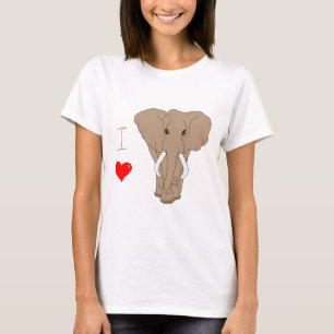 Minimalist I love elephant day T-Shirt