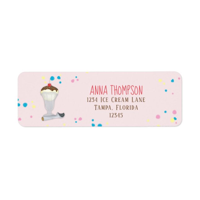 Minimalist Ice Cream Modern Colourful Pink (Front)