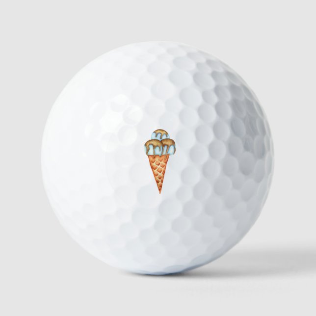 Minimalist Ice cream Party    Golf Balls (Front)
