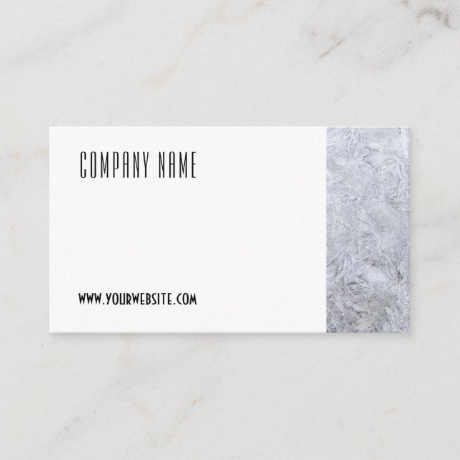 Minimalist ice glass photography QR Business Card (Front)