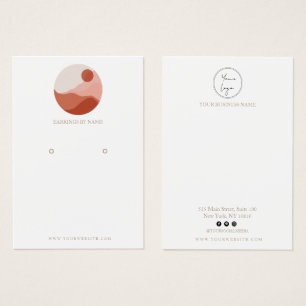 Minimalist Illustration Earring Display Card