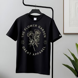 Minimalist Illustration Line Flower T-Shirt Tri-Blend Shirt