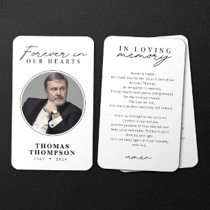 Minimalist In Loving Memory Prayer Photo Card
