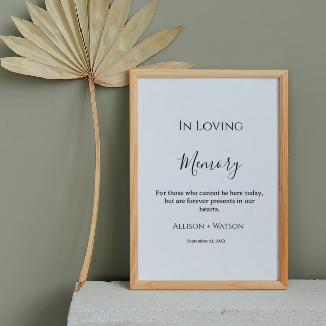 Minimalist in Loving memory sign wedding forever  (Creator Uploaded)