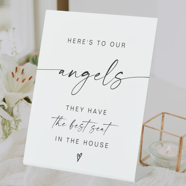 Minimalist In Loving Memory Sign, Wedding Memorial Pedestal Sign (Creator Uploaded)
