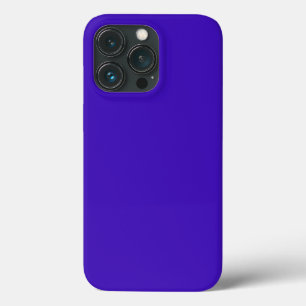 Minimalist indigo blue solid plain modern stylish iPhone 13 pro case