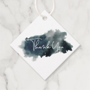 Minimalist Ink Wash Thank You Favour Tags