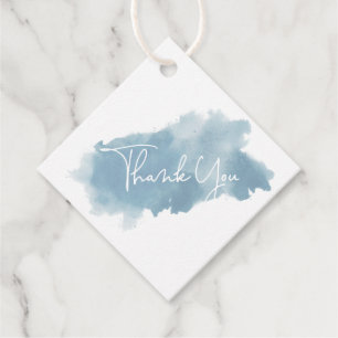 Minimalist Ink Wash Thank You Favour Tags