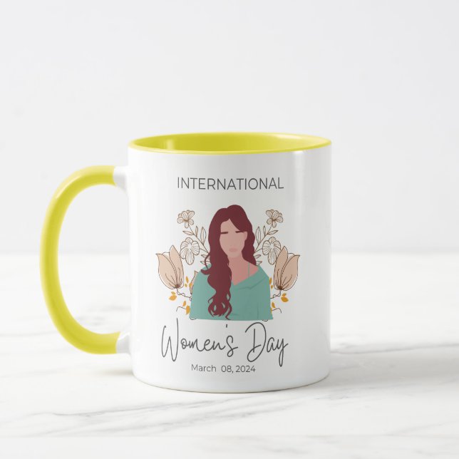 minimalist international women's day 2024 mug (Left)