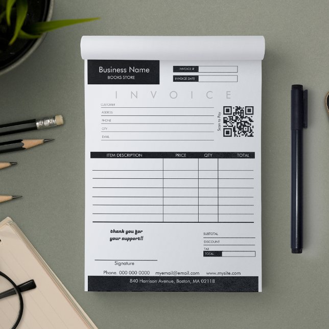 Minimalist Invoice Sales Receipt Small Business Notepad (Minimalist Invoice Sales Receipt Small Business Notepad)