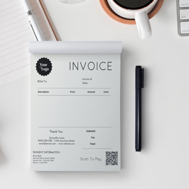 Minimalist Invoice Sales Receipt Small Business Notepad (Minimalist Invoice Sales Receipt Small Business Notepad)