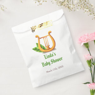 Minimalist Ireland Golden Harp Neutral Baby Shower Favour Bag