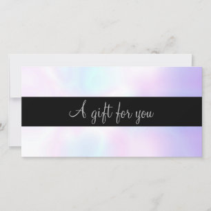 Minimalist Iridescent Script Gift Certificate